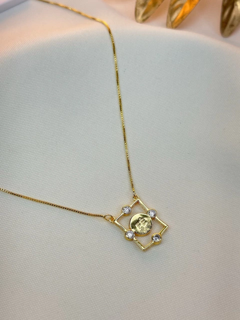 Colar FOLHEADO fé CORN02 - comprar online