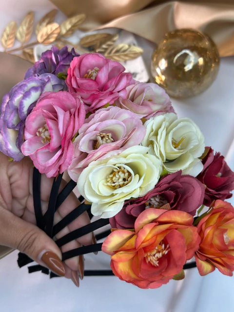 Tiara dupla de rosas TIAMR01 - comprar online