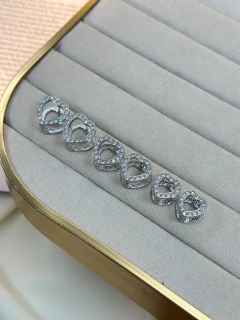 Trio de brinco coração vazado BRIJO01 na internet