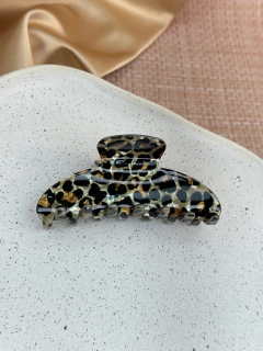 Piranha G meia lua acetato animal print PIYU01 - Ruchelli Bijoux