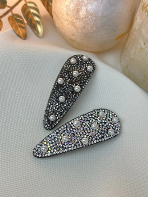 Tictac oval cravejado/pérolas camurça TICAB06 - comprar online