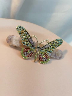 Presilha LUXO acetato borboleta G PRELR01