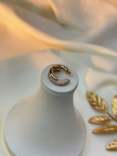 Piercing fake tubo duplo liso/cravejado PIERSN05 - Ruchelli Bijoux