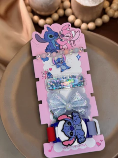 Kit relógio Stitch e Angel 3D II INFMS01 - Ruchelli Bijoux