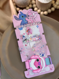 Kit infantil /relogio stich ms15 na internet