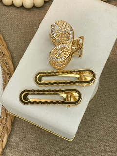 Kit 3 peças arredondado ondulado jc87 - Ruchelli Bijoux