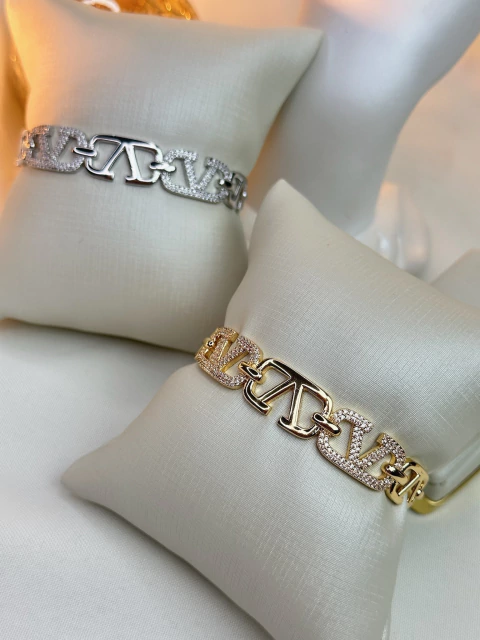 Bracelete insp valentino liso/cravejado BRALC04 - comprar online