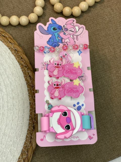 Kit relógio Stitch e Angel 3D II INFMS01