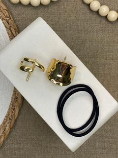 Kit 4 peças curvado martelado cr21 - Ruchelli Bijoux