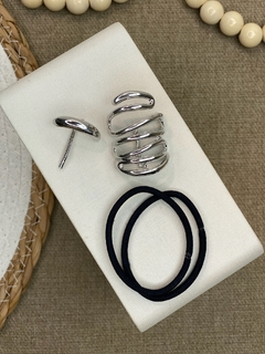 Kit 4 peças Desenhado vazado cr21 - Ruchelli Bijoux