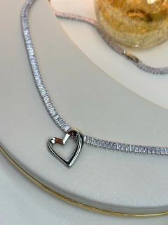 Colar coração vazado zircônia COCL06 na internet