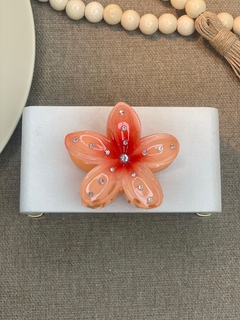 Piranha G Hibisco colorida cravejada PIPD01 - Ruchelli Bijoux