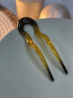 Palito de cabelo ondulado acrilico PAJL01 - Ruchelli Bijoux
