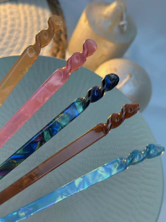 Palito de cabelo acrilico cintilante PAMC01 na internet