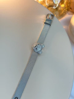 Pulseira aço inox com 1 pingente PUPR01 - Ruchelli Bijoux