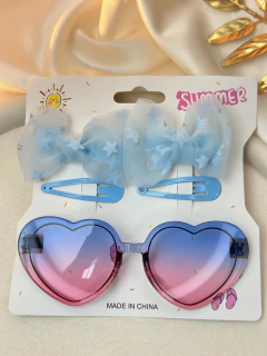 Imagem do Kit óculos/acessório infantil CORAÇÃO INFVR08