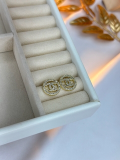 Brinco insp chanel redondo p BRIJU02 - Ruchelli Bijoux