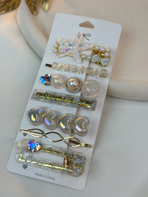 Cartelona 7 peças mesclado prata glitter CARPK01 - comprar online