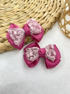 Dupla de bico de pato jn07 laço P duplo com tule pink - comprar online