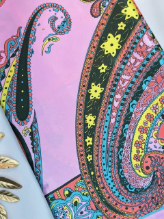 Imagem do Lenço 90x90 Paisley Classico LENPK01