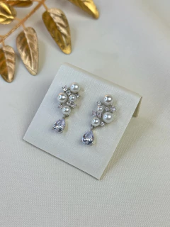 Brinco argola pérola m /cristal BRIJO05 na internet