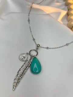 Colar longo boleado pena COJ01 na internet