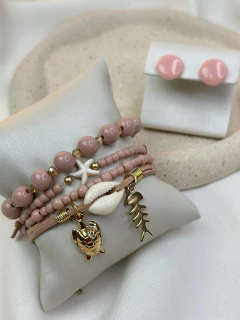 Kit pulseira tartaruga/espinha de peixes PUJ24 - Ruchelli Bijoux