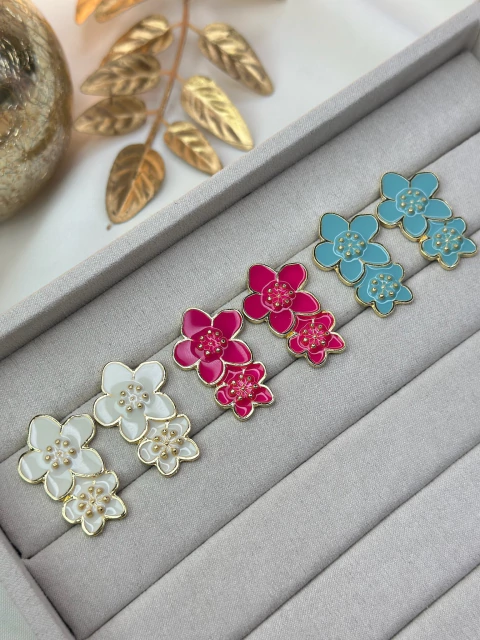 Brinco Resinado flor BRIRA01 - comprar online