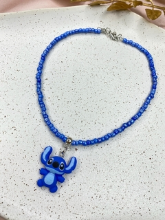 Colar miçangas am04 INFANTIL stich azul - comprar online