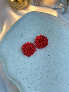 Brinco de botão miçanga G BRIPK01 - Ruchelli Bijoux