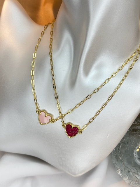 Chocker cartier com coração COMU01 FOLHEADO - comprar online