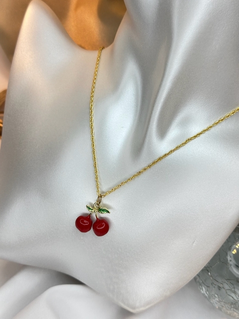 Colar cherry COMU01 FOLHEADO - comprar online