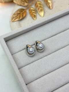 Brinco gota/pérola BRIJC12 - Ruchelli Bijoux