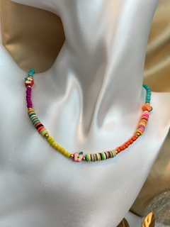 Colar miçanga e fimo COJ01 - Ruchelli Bijoux