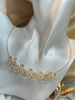 Colar aro flores COJT01 - Ruchelli Bijoux