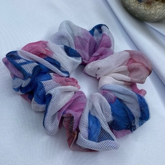 Scrunchie branco/rosa/azul STEFANY rs47 - comprar online