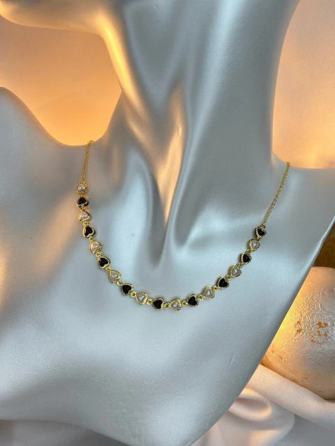 Chocker corações pb FOLHEADO COMU02 - comprar online