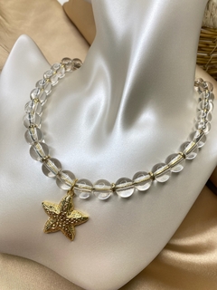 Chocker esfera cristal/estrela do mar martelada j105 - comprar online