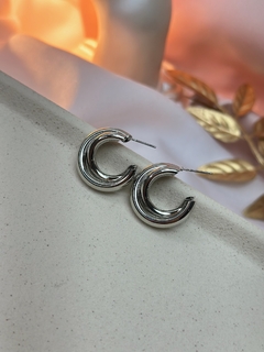 Brinco argola dupla BRIMU03 - Ruchelli Bijoux