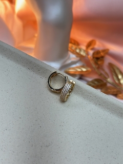Brinco argola cravejada fina BRIMU03 - Ruchelli Bijoux