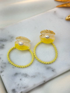 Kit 2 xuxinhas infantil concha com pérola INFAB05 - Ruchelli Bijoux