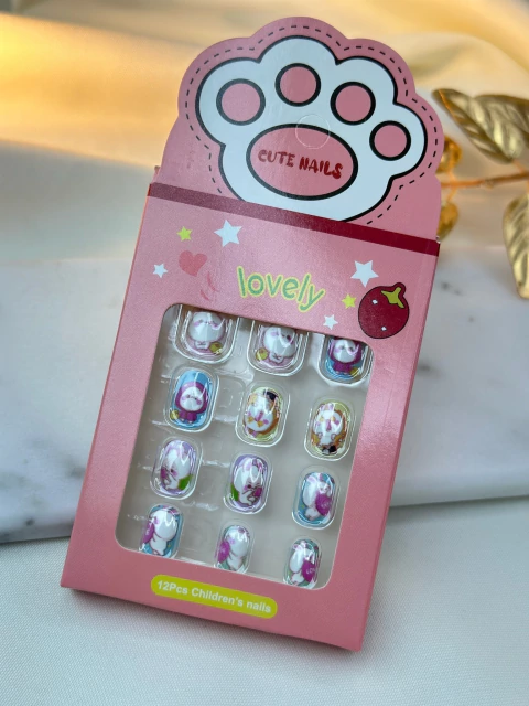Kit unhas postiça infantil coelho INFPK12 - comprar online