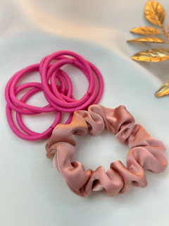 Kit 8 xuxinhas/1 scrunchie XUFD08