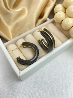 Brinco argola TUBO ot18 - Ruchelli Bijoux
