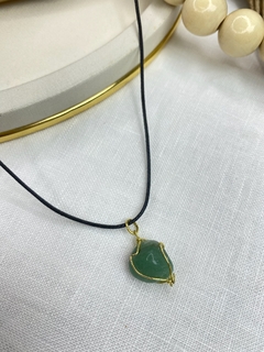 Colar de amarraçào pedras orgânicas COPR01 - Ruchelli Bijoux