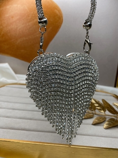 Bolsa LUXO coração franja cristal pr62
