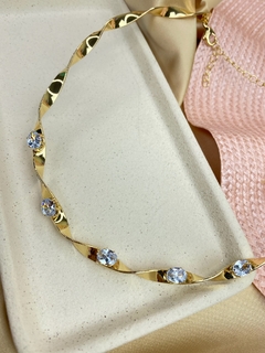 Chocker aro torcido cristal jt06 na internet