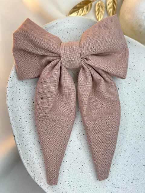 Laço LINHO tradicional rose presilha LARS03 - comprar online