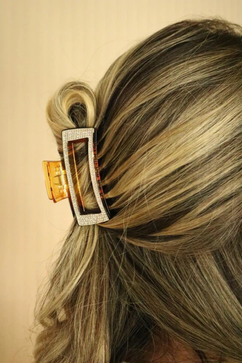 Piranha G quadrada vazada strass PIFD02 - comprar online