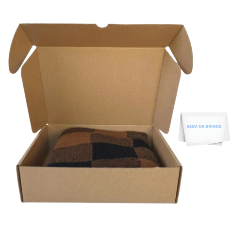 CAIXA DE PAPELÃO PARDO N1 - 31x22x9 - SEDEX ENVIOS - SEDA DE BRINDE